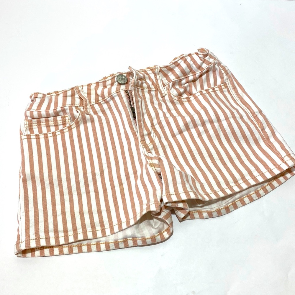 Gap Denim Shorts Girls’ Size 10 Color: Salmon and White Stripe